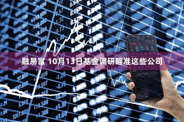 融易富 10月13日基金调研瞄准这些公司